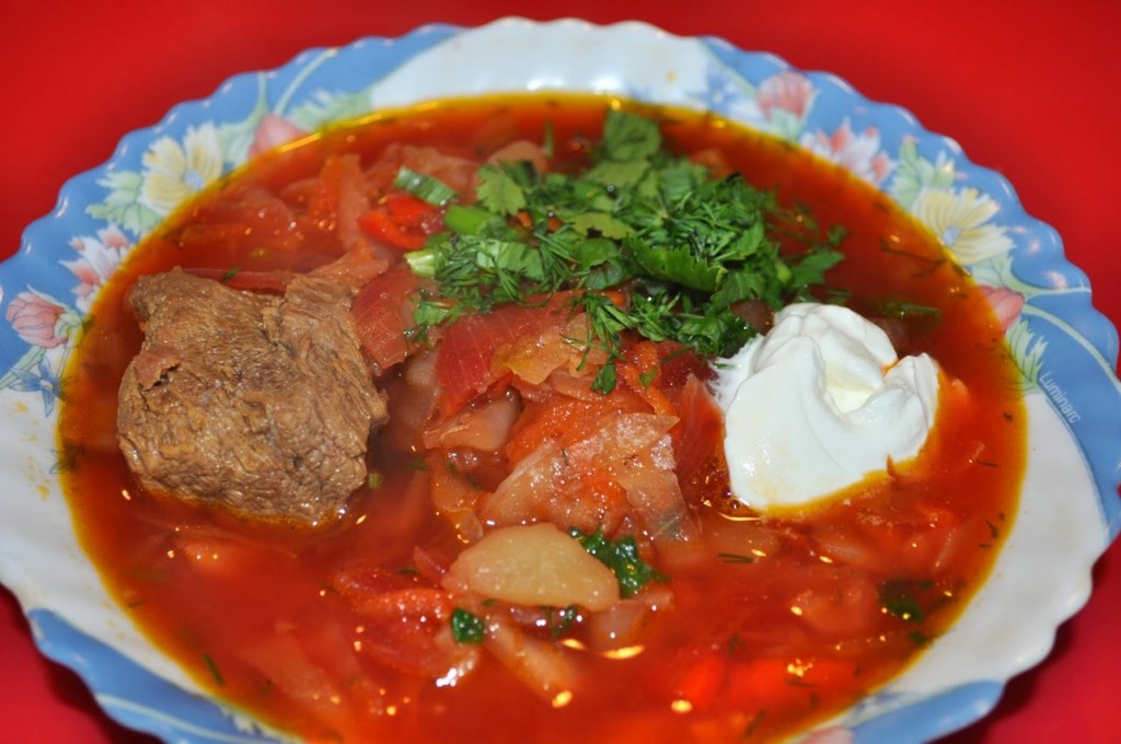 Борщ рецепт со свеклой и капустой из говядины с томатной пастой пошагово с фото
