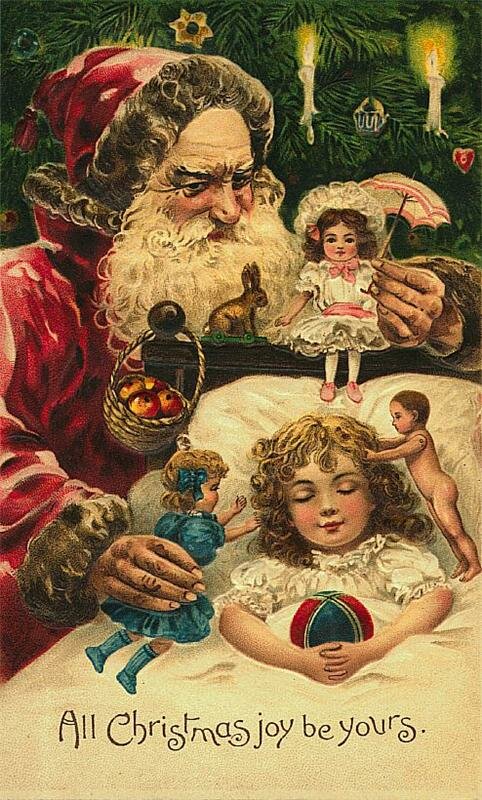 Рождественская открытка в стиле ретро