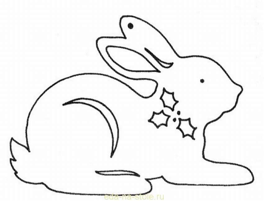 Символ 2023 года – Кролик трафареты