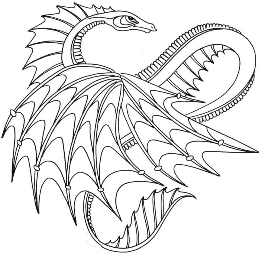 Раскраски с символом года 2024 - Дракона