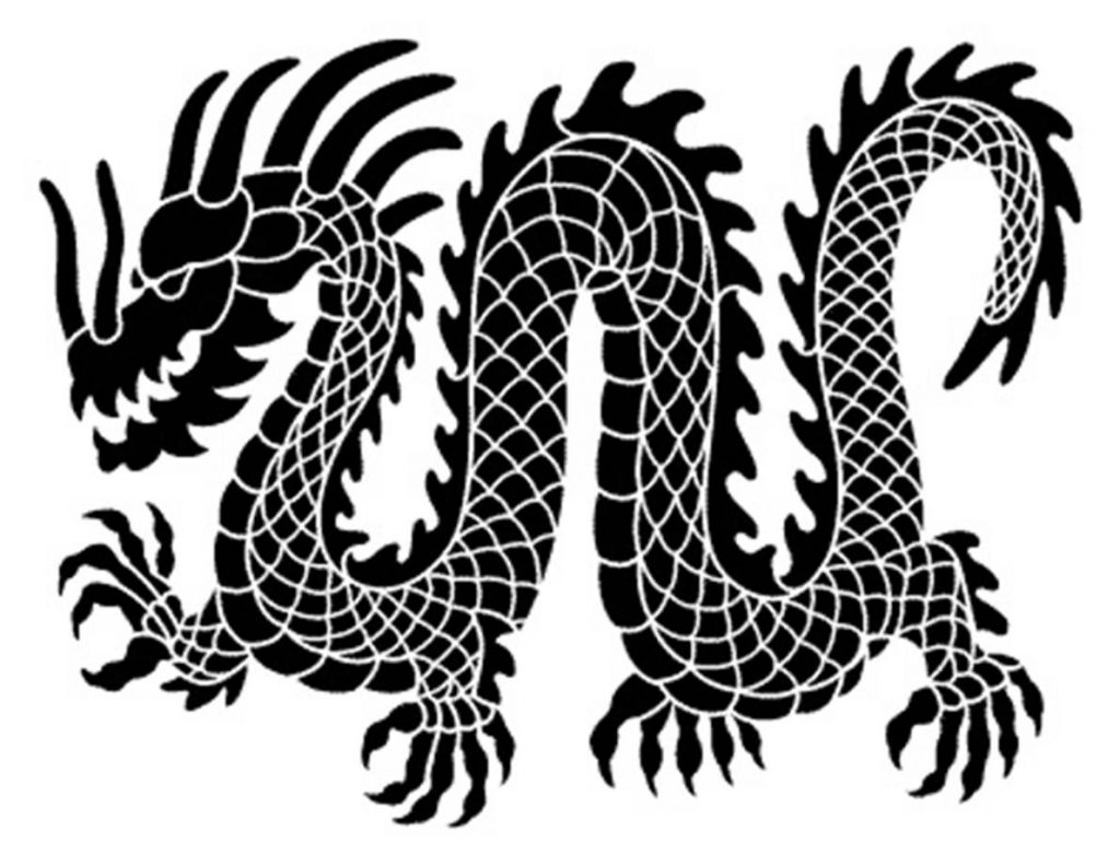 Китайский дракон для вырезания