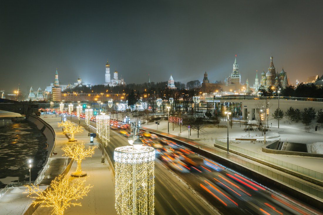 Новогодняя Москва сверху