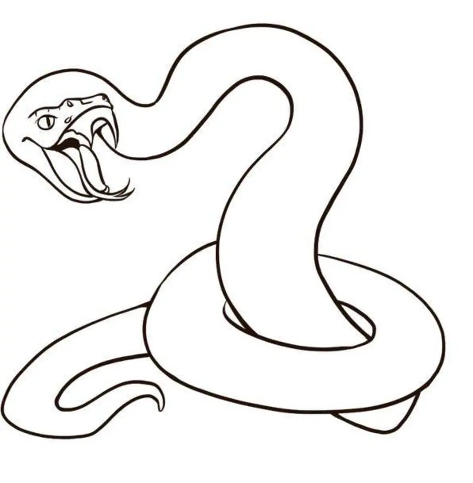 Рисунок Змеи для срисовки