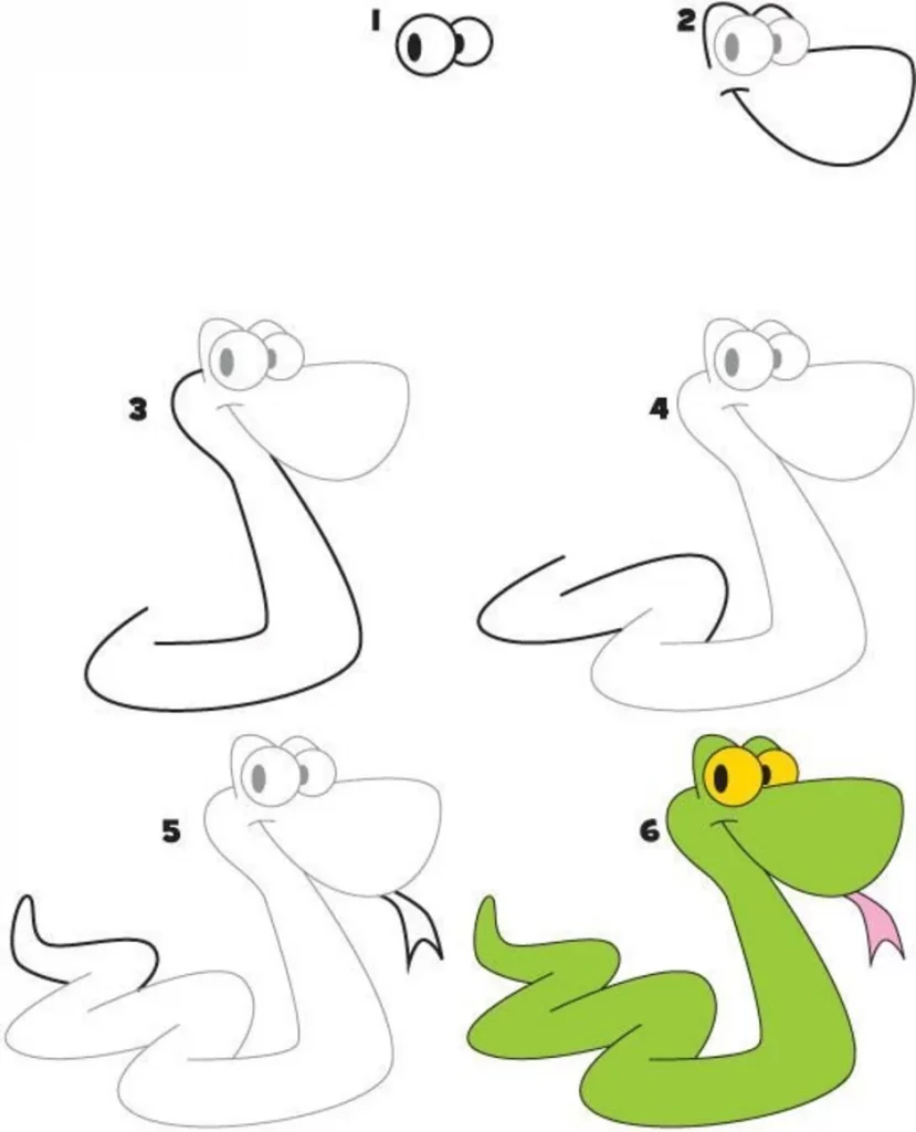 Как нарисовать Змею