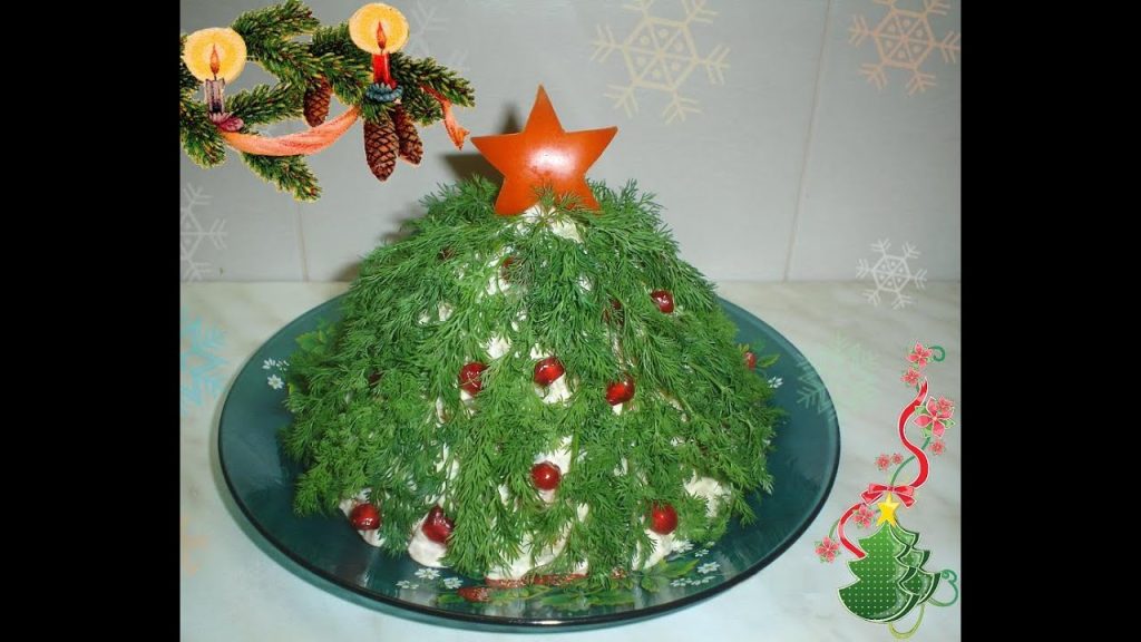 Новогодний салат Ёлочка